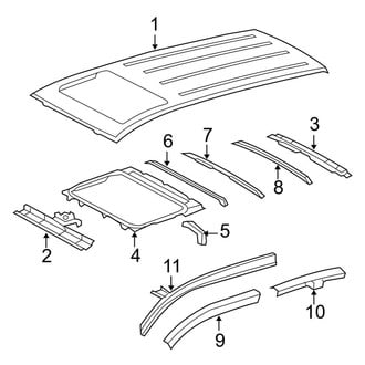 Toyota OE - Roof & Components (With Sunroof), (Gas)