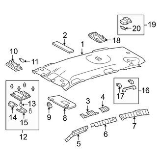 Toyota OE - Roof - Interior Trim (W/O Sunroof), (Gas)