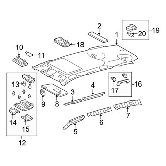Toyota OE - Roof - Interior Trim (With Sunroof), (Gas)