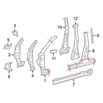Toyota OE - Pillars, Rocker & Floor - Center Pillar (Gas)