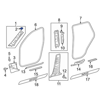 Toyota OE - Body A-Pillar Trim Panel Clip