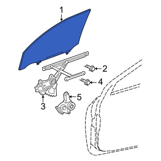 Toyota OE - Front Left Door Glass
