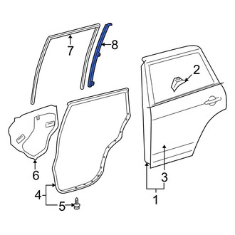 Toyota OE - Left Door Window Division Bar