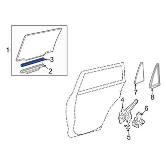 Toyota OE - Center Window Regulator Rail