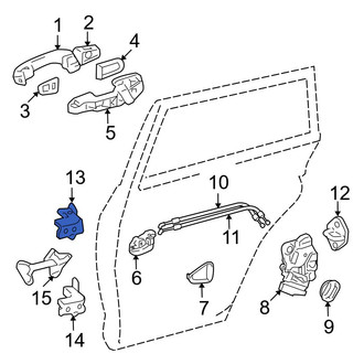 Toyota OE - Rear Lower Door Hinge