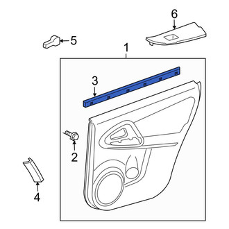 Toyota OE - Center Right Door Belt Molding