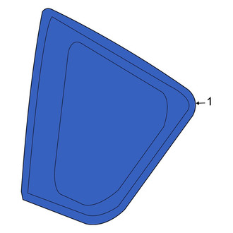 Toyota OE - Rear Left Quarter Glass