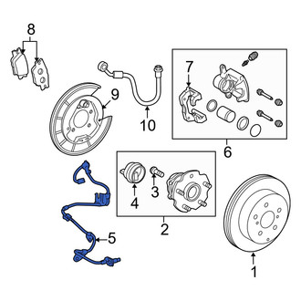 Toyota OE - Rear Left ABS Wheel Speed Sensor Wiring Harness