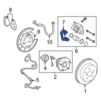 Toyota OE - Rear Left Disc Brake Caliper Bracket