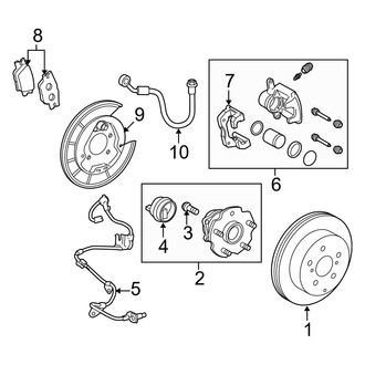 Toyota OE - Rear Suspension - Brake Components (FWD)