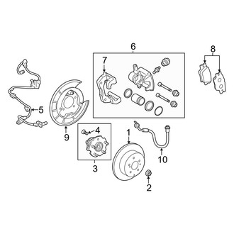 Toyota OE - Rear Suspension - Brake Components (4WD 2.0L / 2.4L / 2.5L / 3.5L)