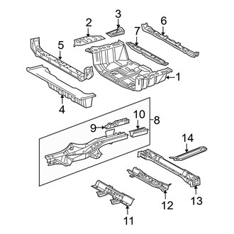 Toyota OE - Rear Body & Floor - Floor & Rails (Gas)