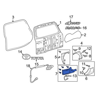Toyota OE - Rear Left Lower Door Molding