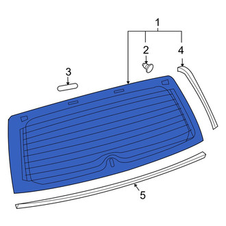 Toyota OE - Rear Door Glass