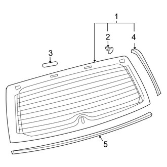 Toyota OE - Back Door - Glass & Hardware (Gas)