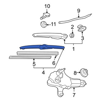 Toyota OE - Rear Wiper Blade