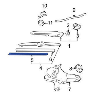 Toyota OE - Rear Wiper Blade Refill