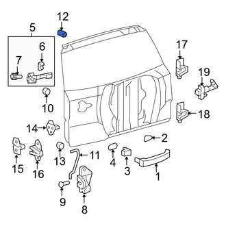 Toyota OE - Rear Upper Door Stop