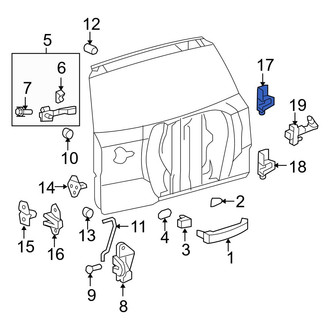 Toyota OE - Rear Lower Door Hinge