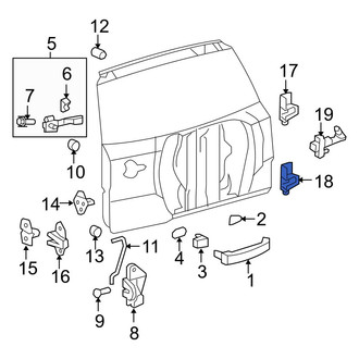 Toyota OE - Rear Lower Door Hinge