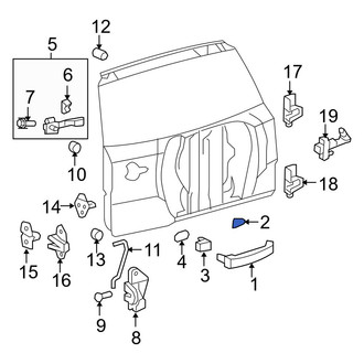 Toyota OE - Center Front Exterior Door Handle Gasket