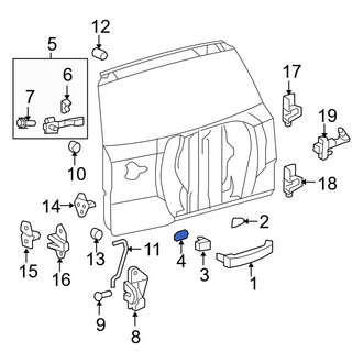 Toyota OE - Rear Exterior Door Handle Gasket