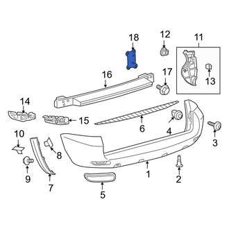 Toyota OE - Front Left Bumper Cover Reinforcement Beam Bracket