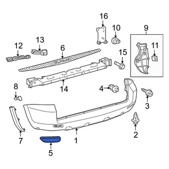 Toyota OE - Rear Right Reflector Panel