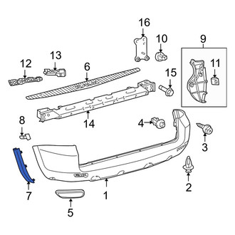 Toyota OE - Rear Left Bumper Trim