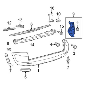 Toyota OE - Rear Right Bumper Seal