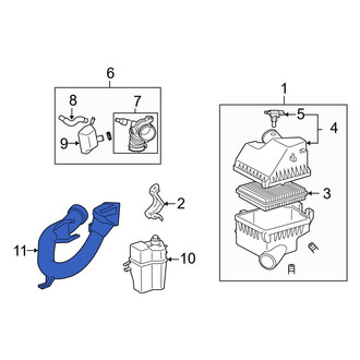 Toyota OE - Front Engine Air Intake Hose