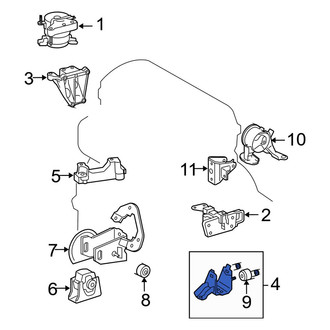 Toyota OE - Left Engine Mount Bracket
