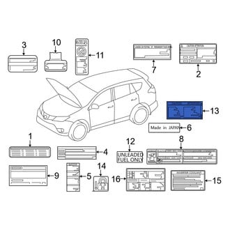 Toyota OE - Caution Label