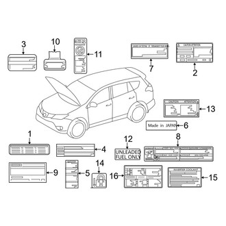 Toyota OE - Information Labels - Labels
