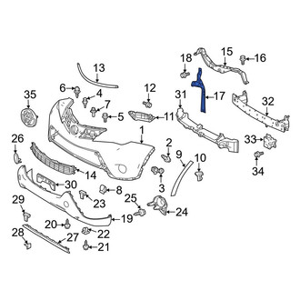Toyota OE - Center Bumper Cover Reinforcement