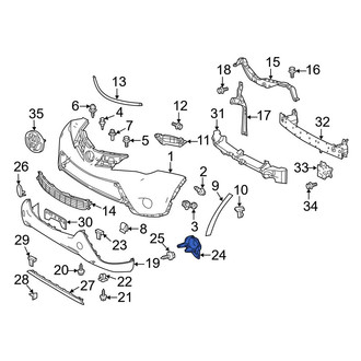 Toyota OE - Rear Left Bumper Cover Spacer Panel