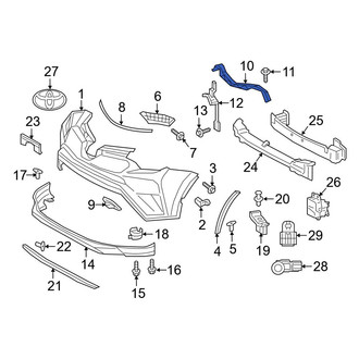 Toyota OE - Center Bumper Cover Reinforcement