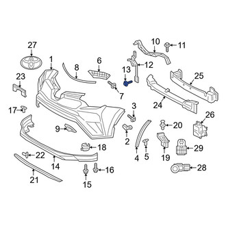 Toyota OE - Front Upper Bumper Cover Reinforcement Bolt