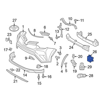 Toyota OE - Front Left Bumper Impact Bar Bracket