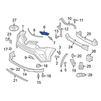 Toyota OE - Front Left Bumper Cover Support Rail