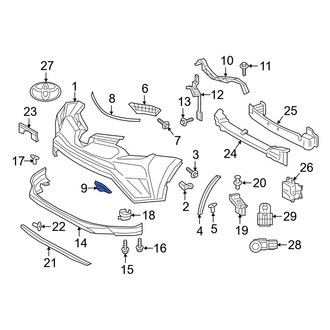 Toyota OE - Front Left Tow Eye Cap