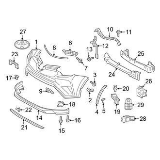 Toyota OE - Front Bumper & Grille - Bumper & Components