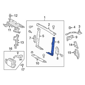 Toyota OE - Front Left Radiator Support Side Panel