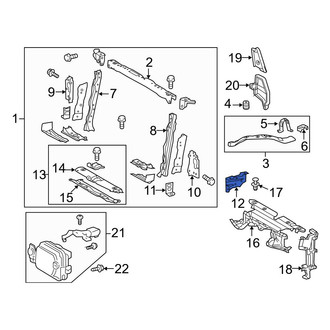 Toyota OE - Left Radiator Support Bracket
