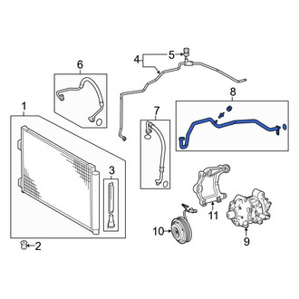 Toyota OE - A/C Refrigerant Suction Hose