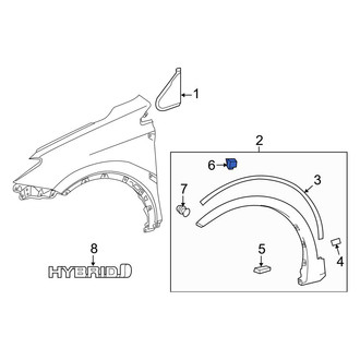 Toyota OE - Door Window Molding Clip