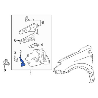 Toyota OE - Front Right Fender Apron Extension