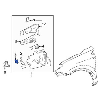 Toyota OE - Front Right Fender Apron Extension