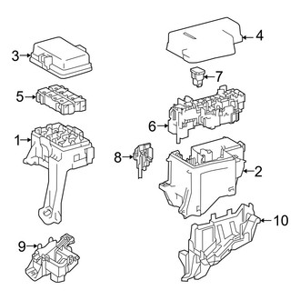 Toyota OE - Electrical - Fuse & Relay (Engine Compartment), (LE / Limited / SE / XLE)