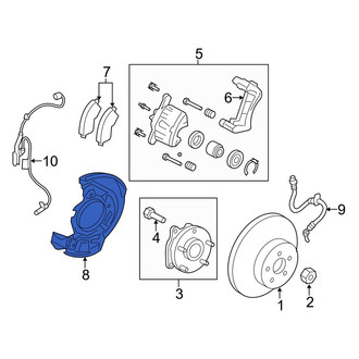 Toyota OE - Front Left Brake Dust Shield